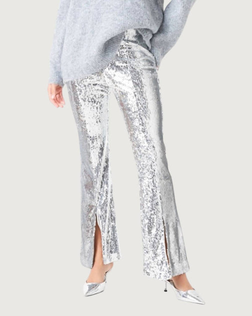 Endless Rose Benny Sequin Pants Silver Medium 2