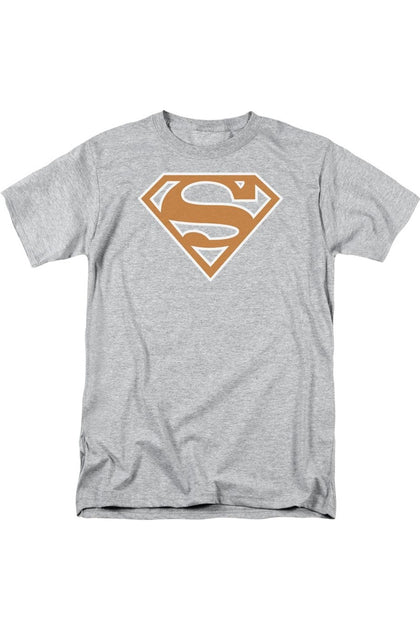 Gildan Superman Shield Grey/Orange XXL T-Shirt 2