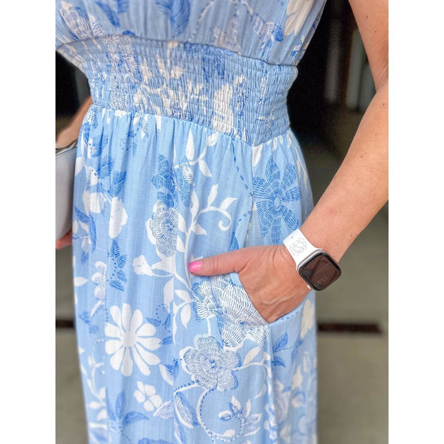 SUGARLIPS Seraphina Maxi Dress Blue Small 3