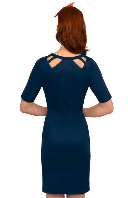 Scott Jersey Peek A Boo Dress Blue Medium 3