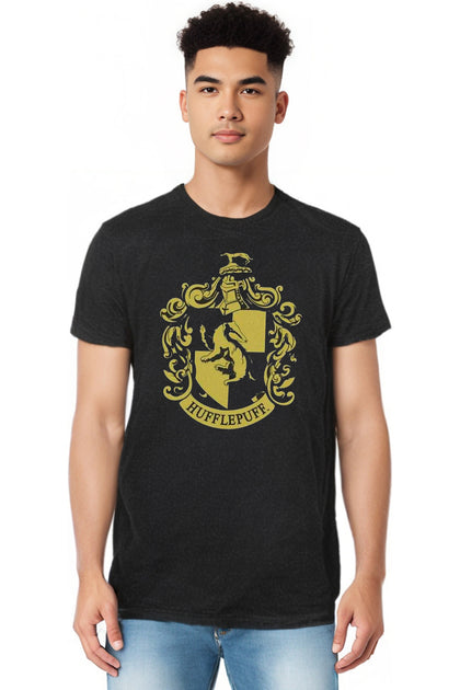 Gildan Harry Potter Hufflepuff Crest T-Shirt Black Medium 4