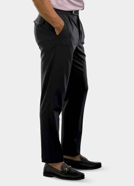 Buki Pleated Wool Trouser Pants Black Large 3