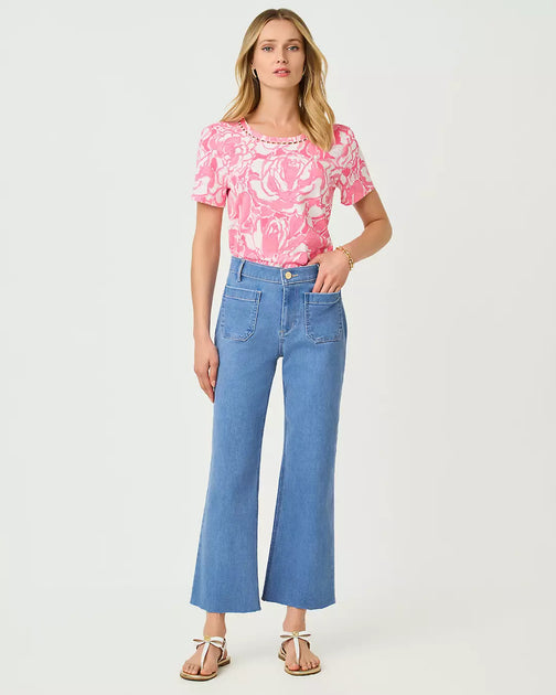 Lilly Pulitzer Harleen High Rise Crop Jean Multi 14 4