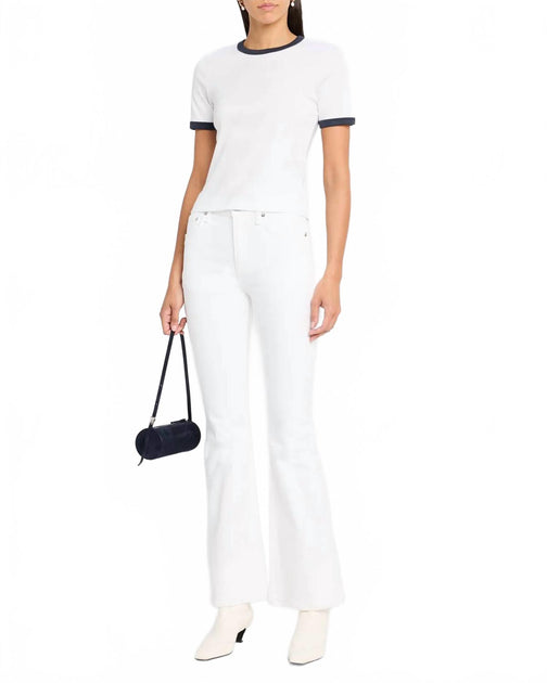 rag & bone Flexi Dahlia Mid Rise Flare White 29 2