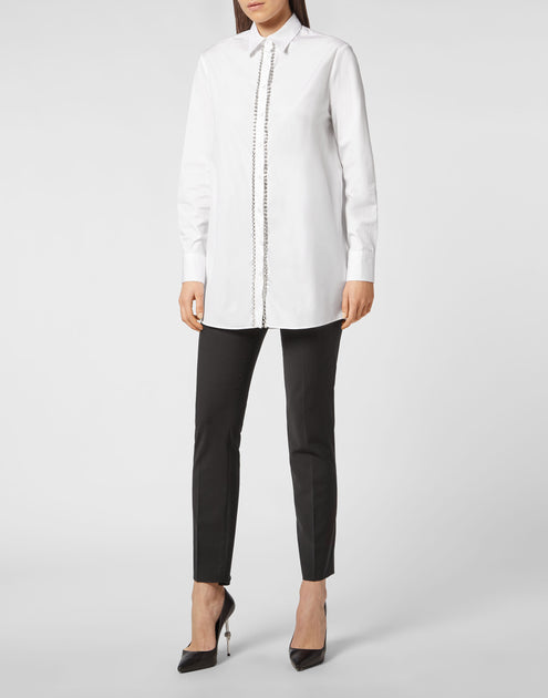Philipp Plein Shirt Dress Crystal White XSmall 3