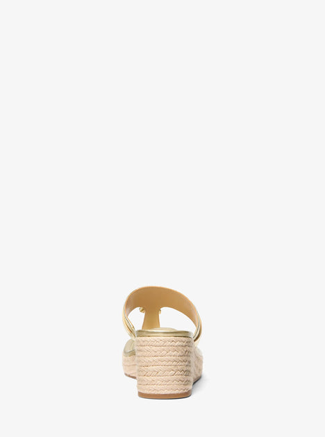Michael Kors Zoe Wedge Sandal Beige US 6 3
