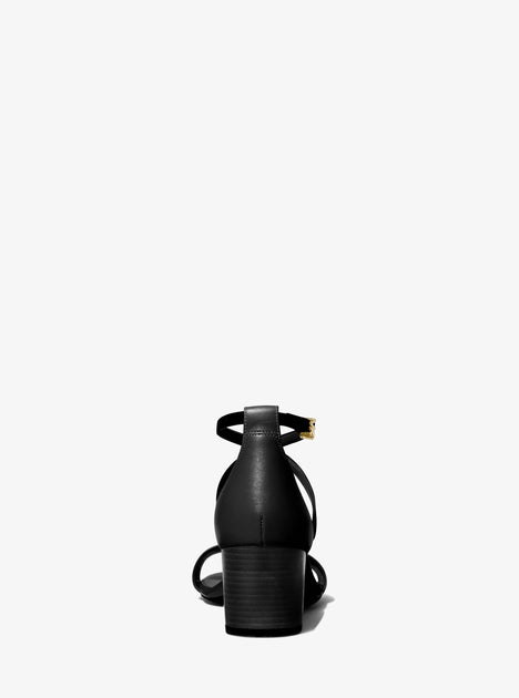 Michael Kors Serena Flex Leather Sandal Black US 8 4