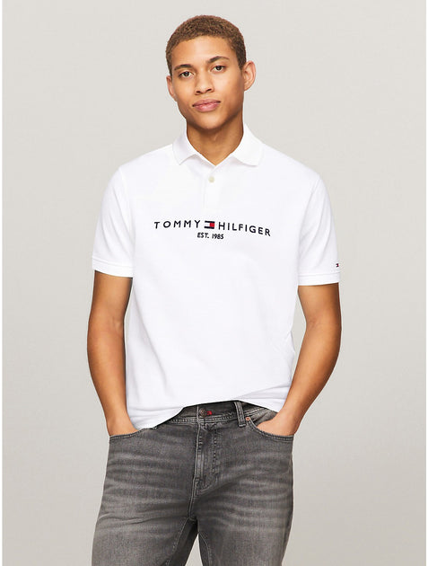 Tommy Hilfiger Embroidered Graphic Polo Black Medium 4