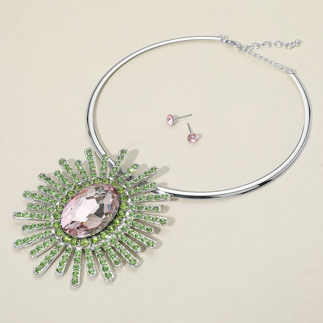FASHNZFAB Abstract Pendant Necklace Silver 3