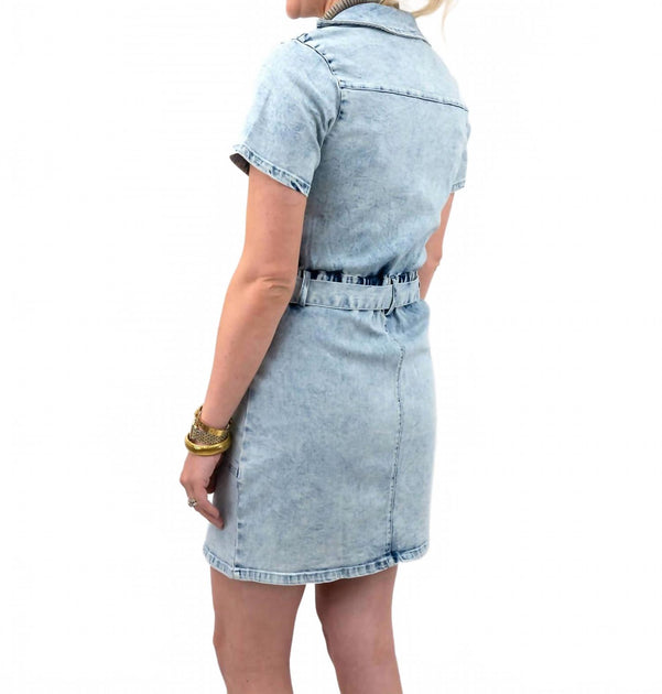 Entro Jeanskleid mit Gürtel Blau Medium 4
