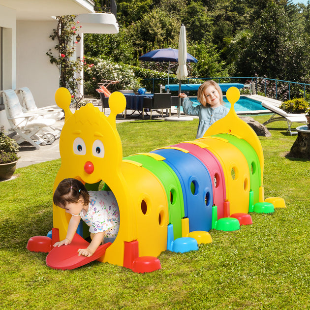 Hivvago 6-Section Caterpillar Play Tunnel Multicolor 3