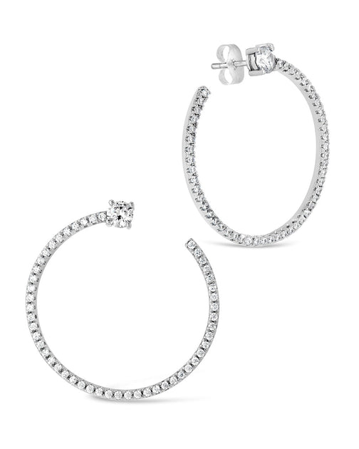 Sterling Forever Cindy CZ Circle Stud Earrings Gold One Size 2
