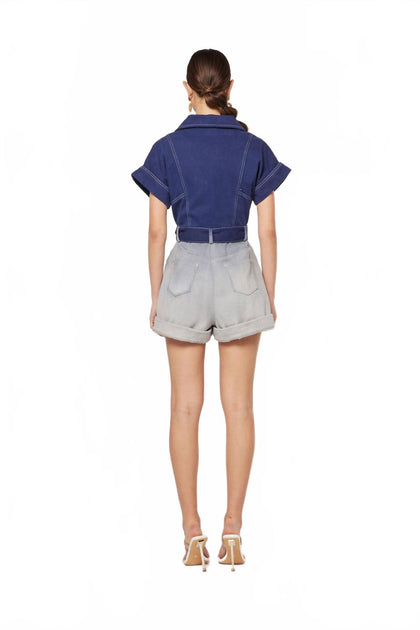 Elliatt Leto Denim Playsuit Blue Medium 3