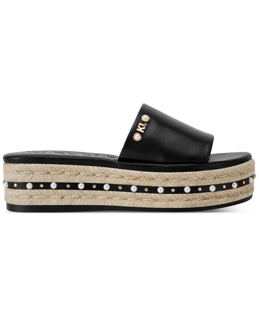 Karl Lagerfeld Kitrell Platform Slide Black US 8 4