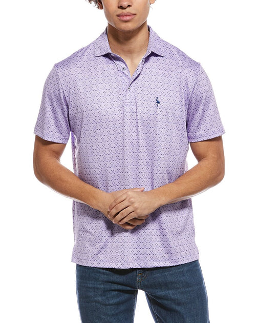 TailorByrd Golf Clubs Printed Performance Polo Shirt Purple Large 2