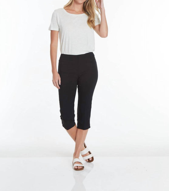 Slimsation By Multiples Capri Pant Black US 4 3