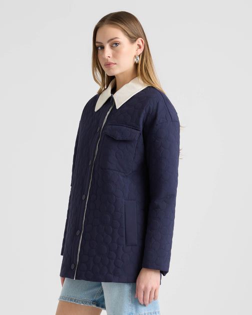 NVLT Daisy Quilted Puffer Jacket Blue XS 4