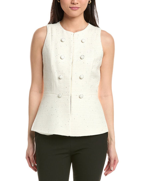 Tahari ASL Vest White US 14 2