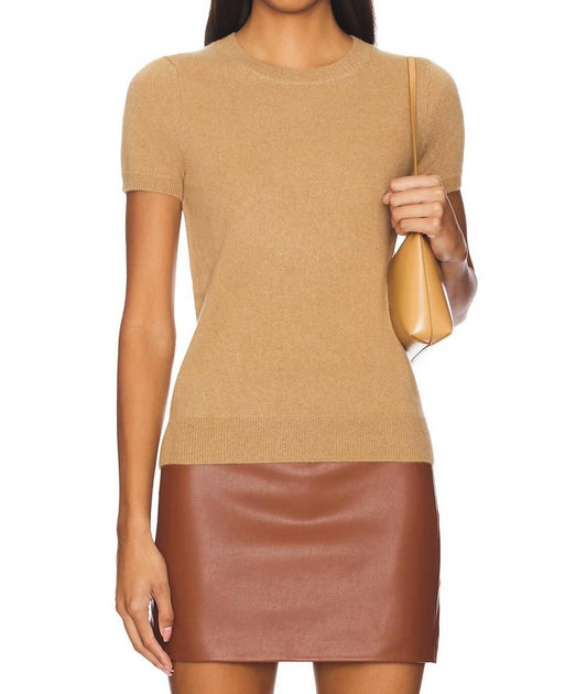 Enza Costa Cashmere Crew Top Brown XS 2