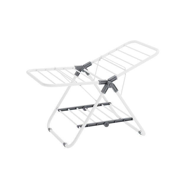 Hivvago Foldable 2-Level Clothes Drying Rack Cloud White 2