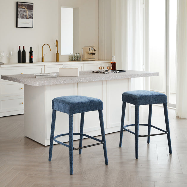 Streamdale Backless Bar Stool Blue 2
