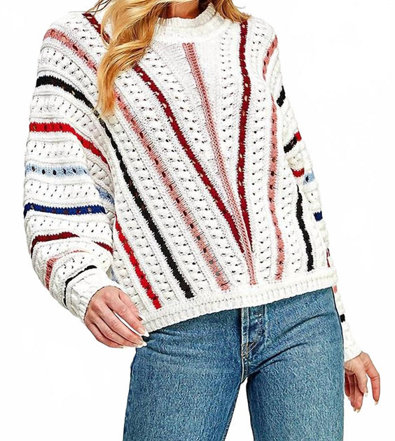 SEE AND BE SEEN Samantha Sweater White Medium 3