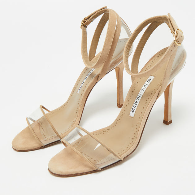 Manolo Blahnik Ankle Strap Sandals Beige EU 38 3