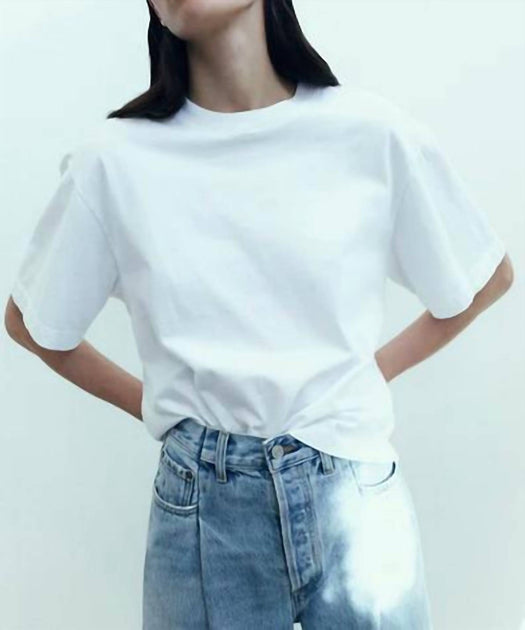 AGOLDE Sulma Drop Shoulder Top White Large 3