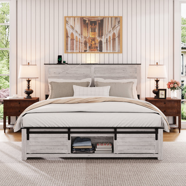 Streamdale Queen Bed Frame White 3