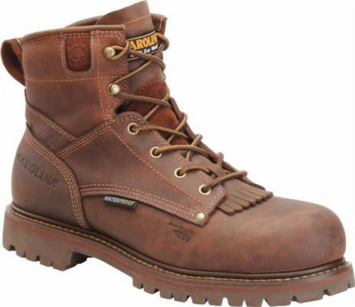  Carolina Men's Comp-Toe Waterproof Pillow Cushion Work Boot Cigar US 9.5 2