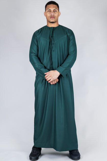 Arabic Thobes Men's Green Thobe Medium 2
