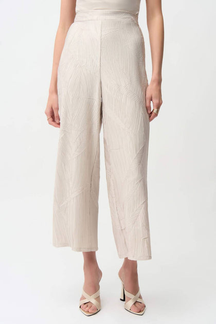 Joseph Ribkoff Pleated Satin Pull-On Culotte Pants Pink US 8 2