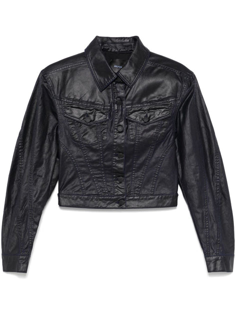 Mugler Cropped Jacket Midnight Blue EU 44 2