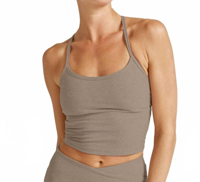 BEYOND YOGA Spacedye Slim Racerback Cropped Tank Top Grau Medium 2