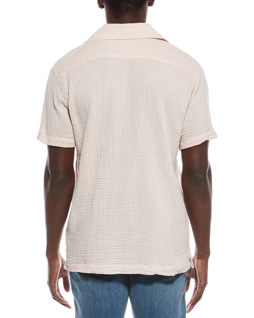 JOE'S Jeans Textured Button Shirt Beige XLarge 3