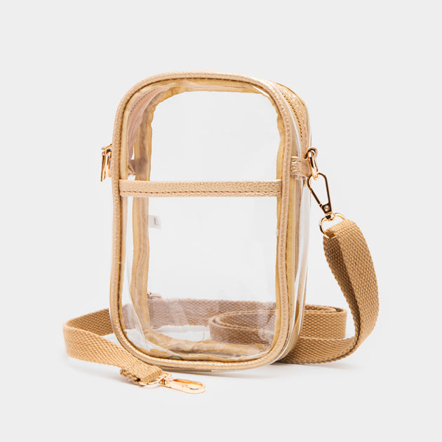 FASHNZFAB Transparent Rectangle Crossbody Bag White One Size 3