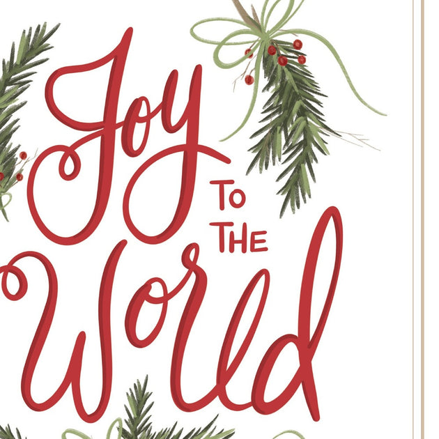 Hivvago Joy to the World Framed Print Wall Art White 4