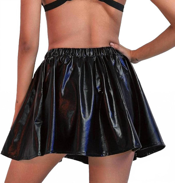 Belle Cher Metallic Mini Skort Black XLarge 3
