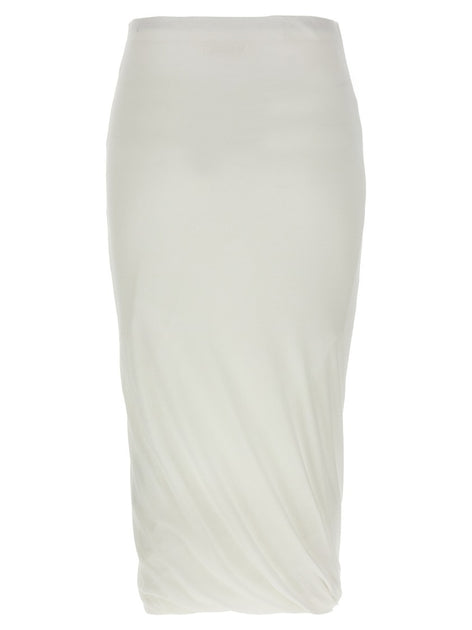 【送料&関税込】Jil Sander twisted Midi Skirt Satin midi skirt in black - Jil Sander | Mytheresa