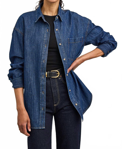 Gentle Fawn Whitney Button Down Shirt Blue Large 2