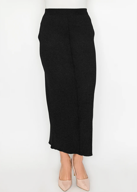 Yal New York Knit Maxi Skirt Black XLarge 2