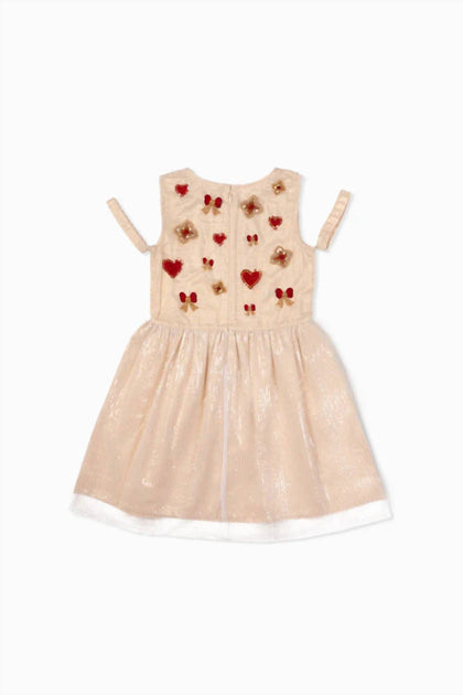 Sasha+Z Embroidered Tulle Dress Beige US 10 3