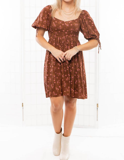 Saltwater Luxe Shiloh Mini Dress Brown Medium 4
