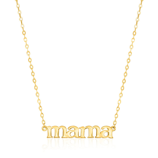 MaxColor Mama Necklace Yellow Gold 18 inch 2