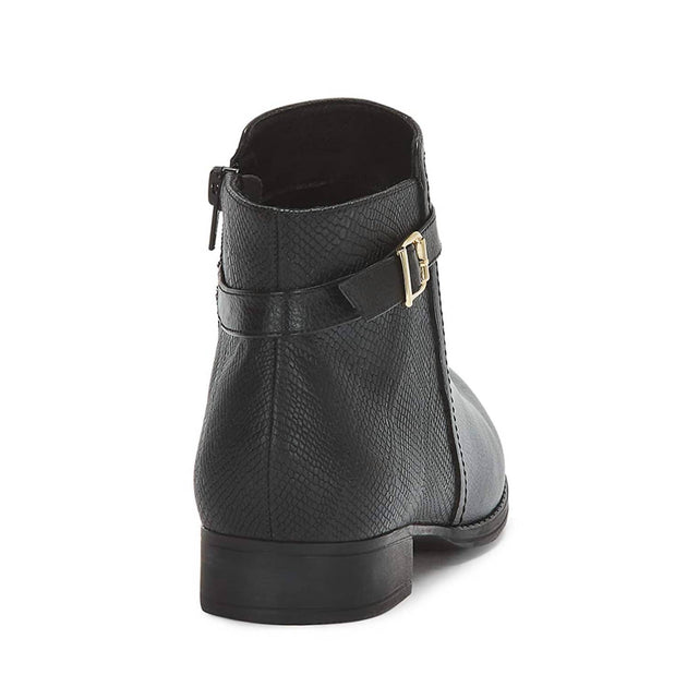 Andrea Women Low Heel Booties Black US 5 4