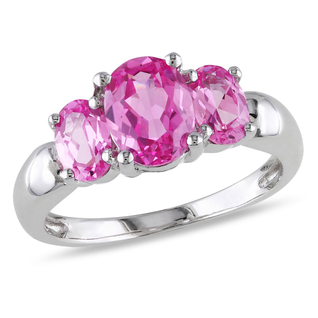 Mimi & Max 3-Stone Ring Pink US 10 2
