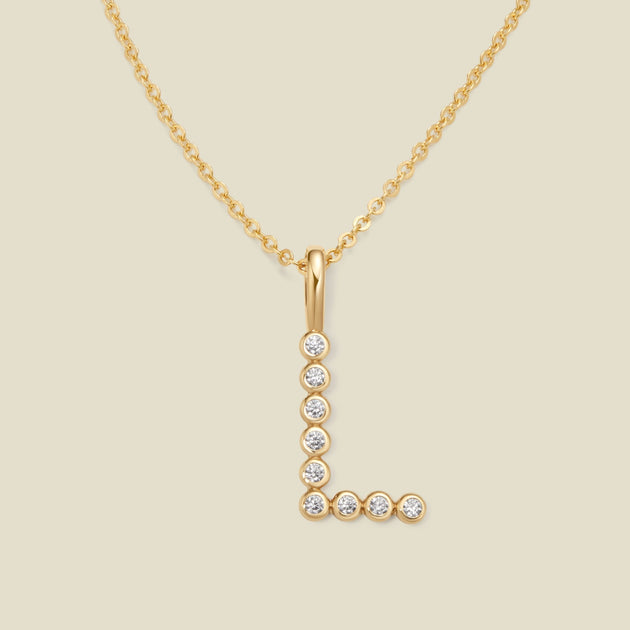 Made By Mary Poppy Initial Necklace Silver One Size 2