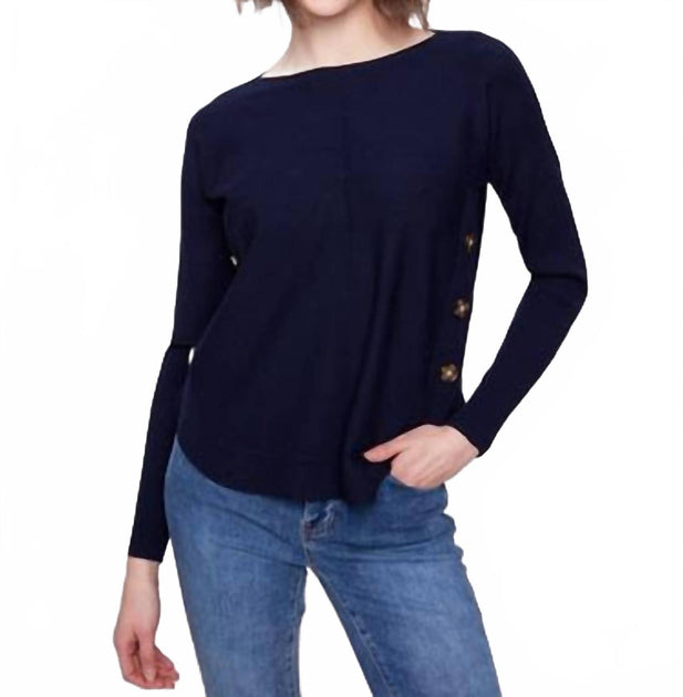 Charlie B Boat Neck Sweater Navy XLarge 2
