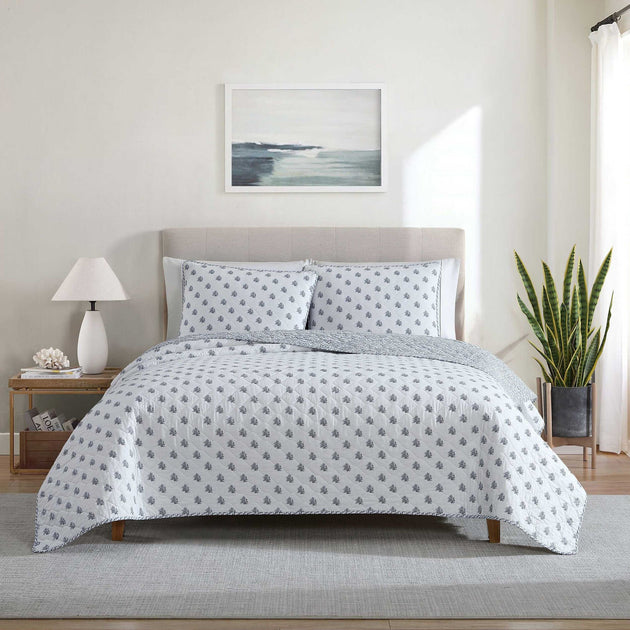 Nautica Coral Beach Twin Quilt-Sham Set White 3