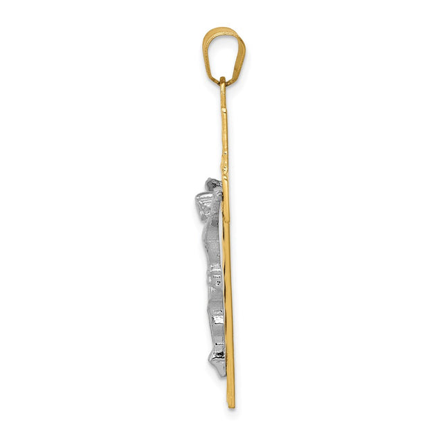 Diamond2Deal Crucifix Pendant Two-tone 6